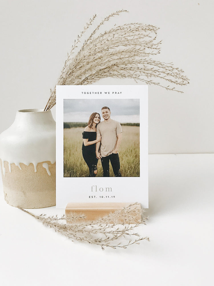 Photo personalized Christian prayer cards to prompt praying intentionally for your family and loved ones–children, grandchildren, married couples.