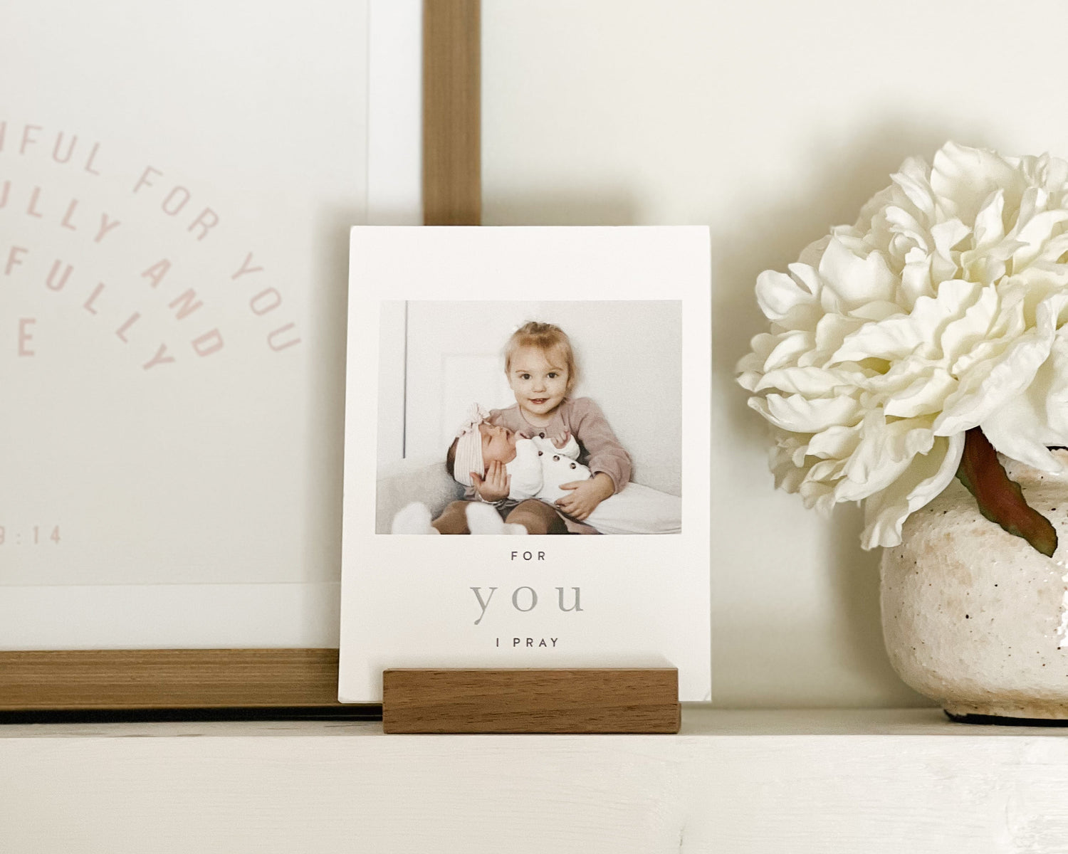 Personalized Christian photo gift to display in your home as a reminder to pray