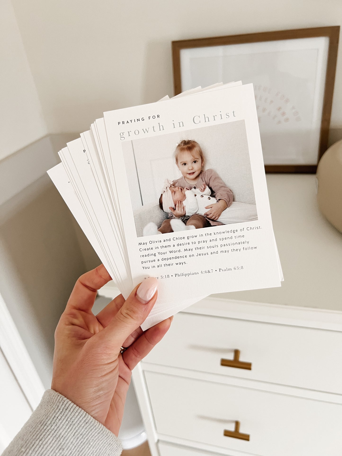 Personalized Parent Devotional Prayer Card Set