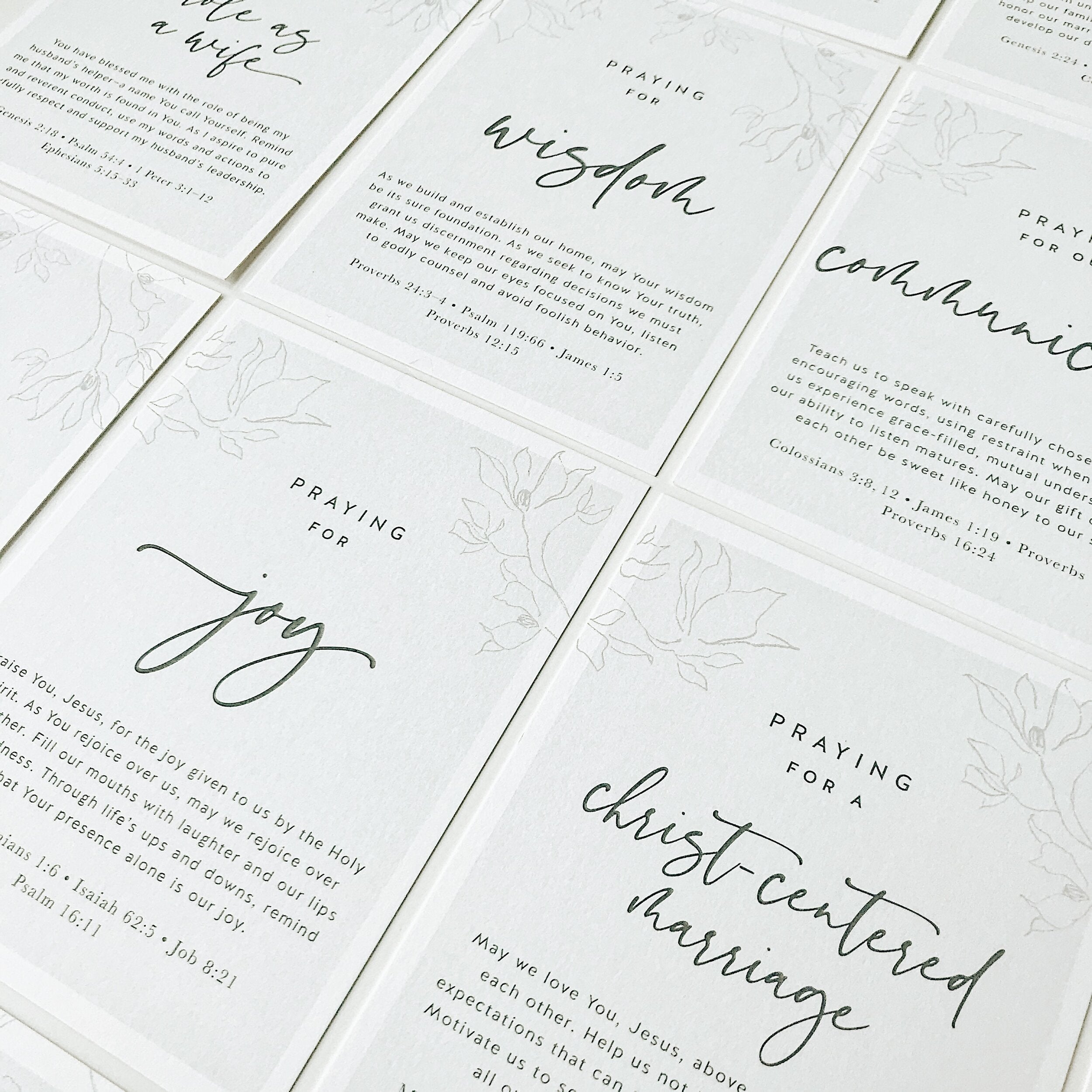Signature Marriage Prayer Cards by Backgate Prayers