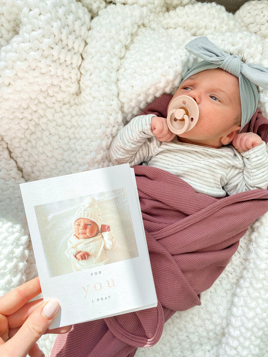 Personalized Devotional Prayer Card Set from Backgate Prayers to pray over your babies as they grow.