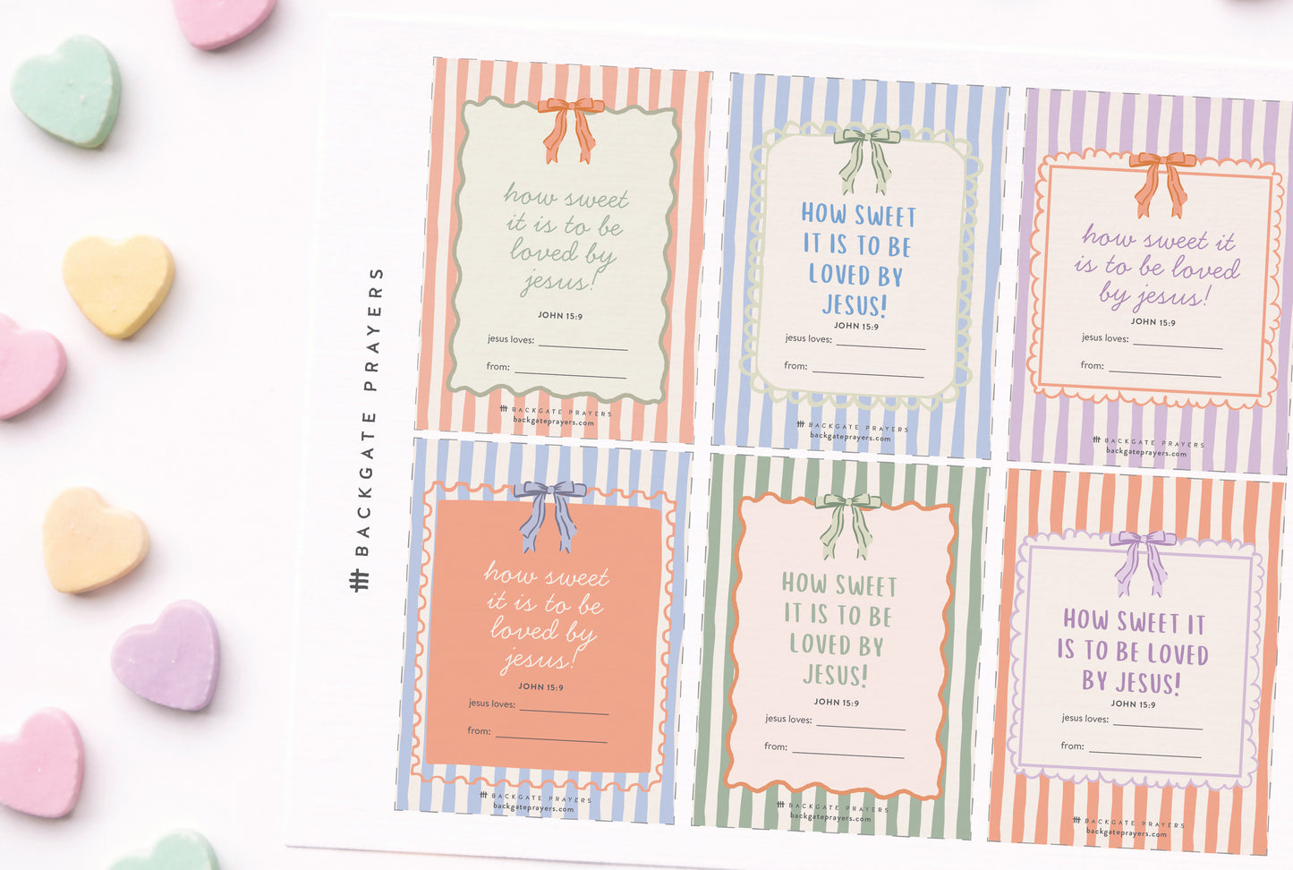 Free printable download Christian Valentine card for kids to spread the love of Jesus at school with classmates, teachers and friends.