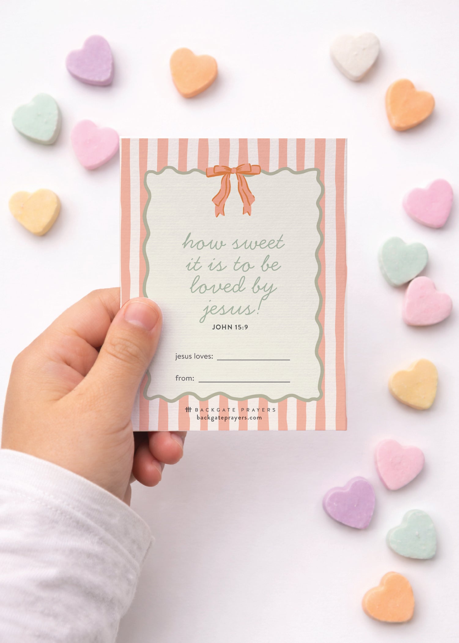 Free download of trendy, coquette style, cute Chrisitan valentine cards for kids to cut out for classmates, friends or teachers. Download digitally for free and print to share at school.
