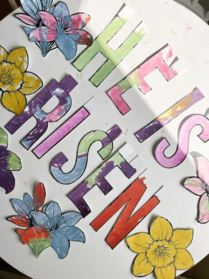 Color, cut and hang this DIY Christian Banner in your home for Easter to celebrate Jesus' victory over death