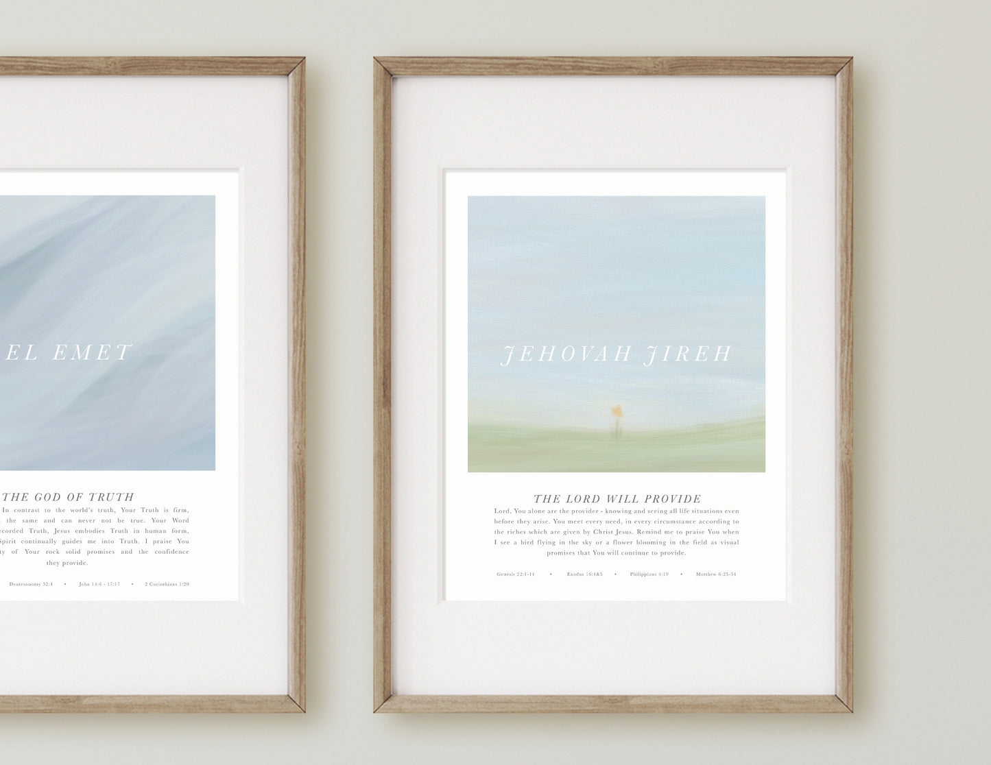 Names of God Art Print Trio - Digital Download