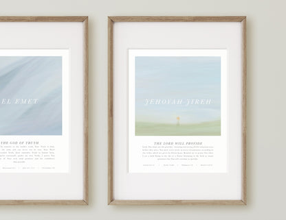 Names of God Art Print Trio - Digital Download