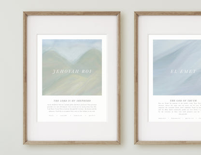 Names of God Art Print Trio - Digital Download