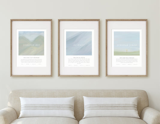 Names of God Art Print Trio - Digital Download